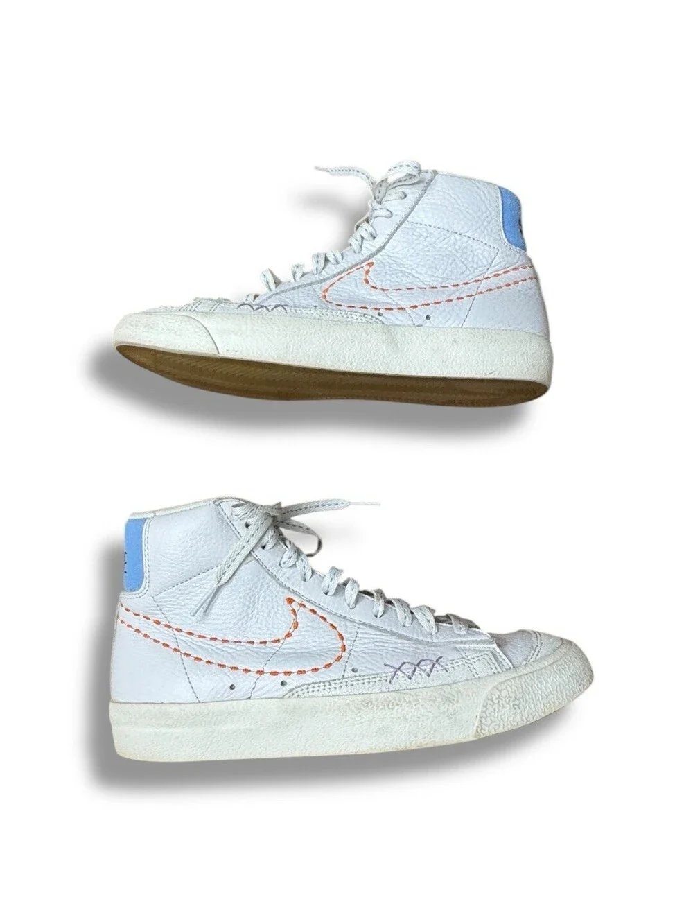 Nike Blazer Mid 77 White Orange Lilac Fashion Shoe DX2350-100 Women’s Size 7.5